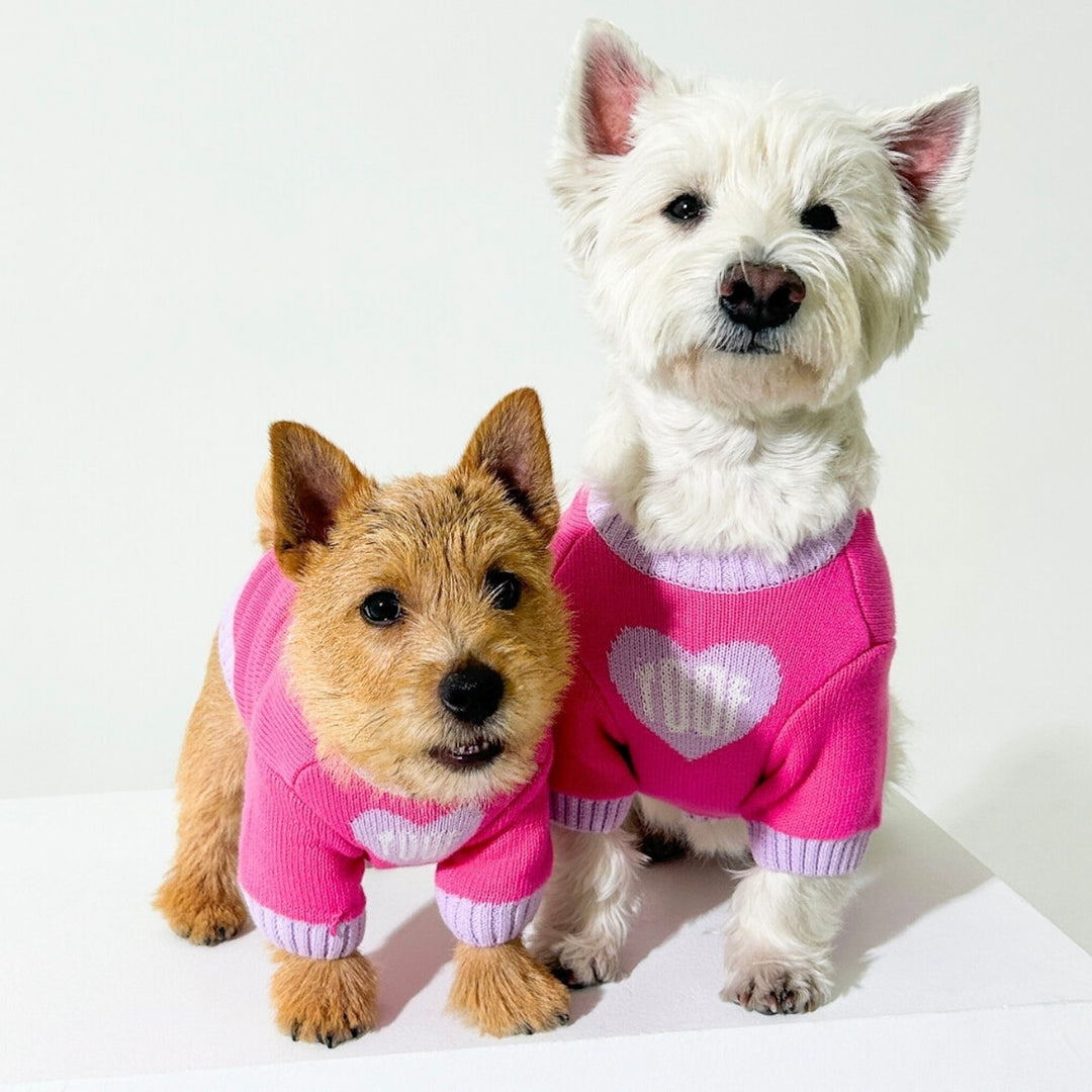 即納【TOOF】Baby Heart Sweater（Pink / Lavender）