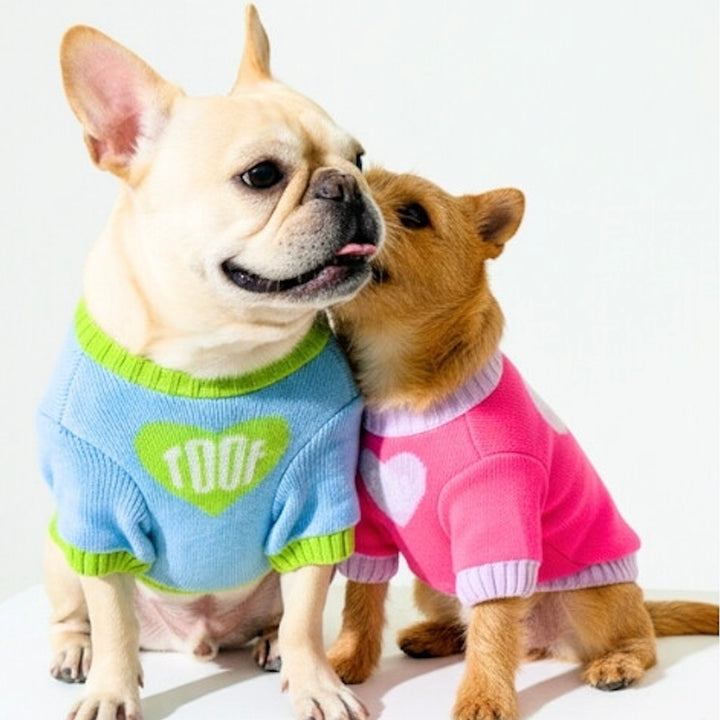 即納【TOOF】Baby Heart Sweater（Green / Blue）