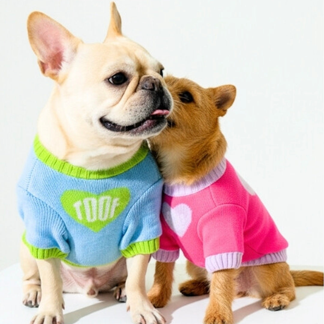 即納【TOOF】Baby Heart Sweater（Pink / Lavender）