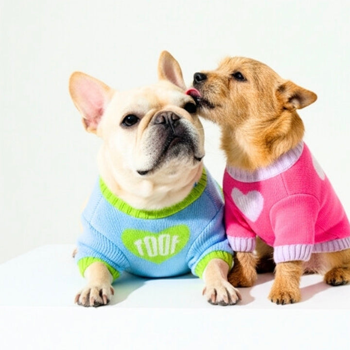 即納【TOOF】Baby Heart Sweater（Pink / Lavender）