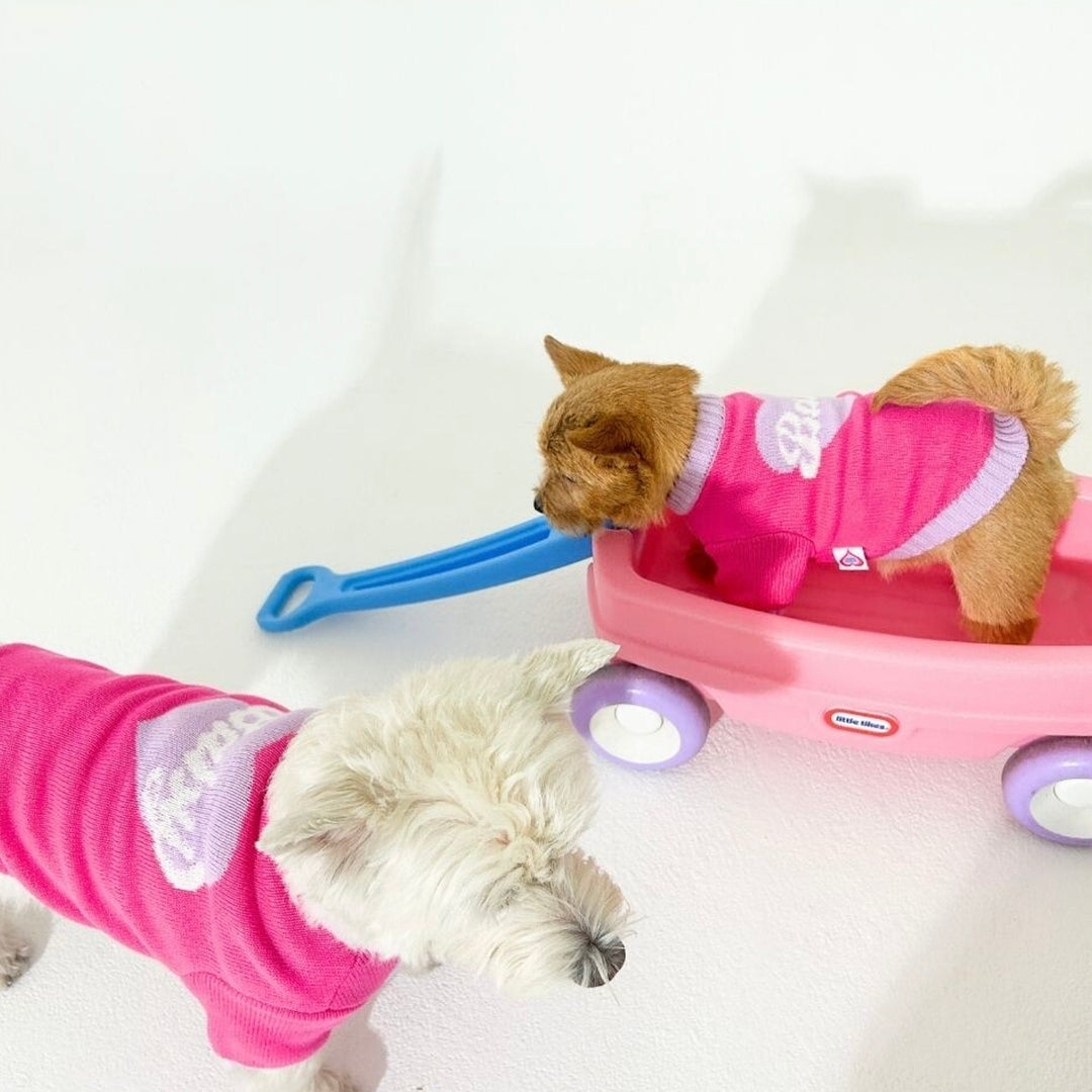 即納【TOOF】Baby Heart Sweater（Pink / Lavender）