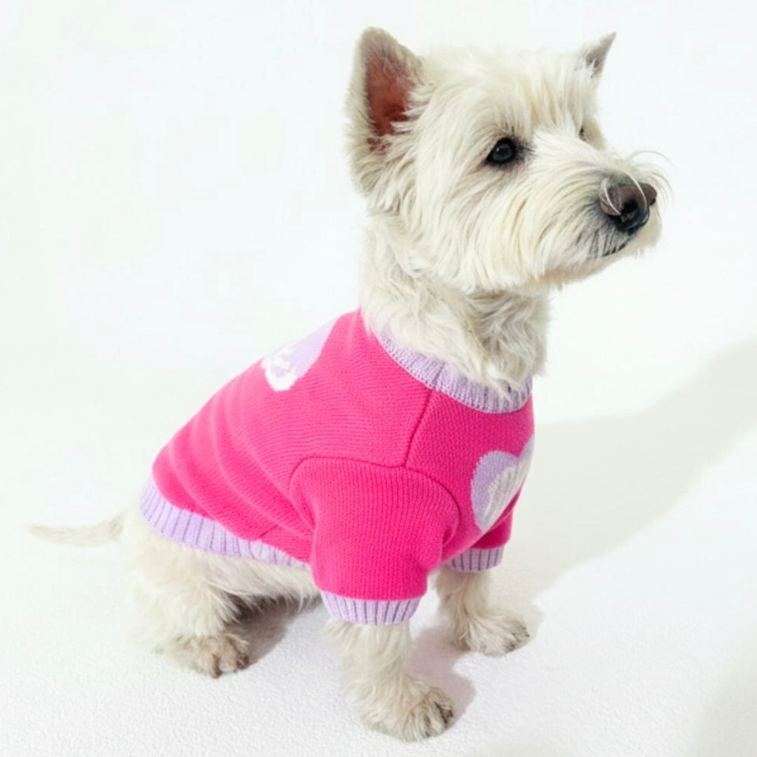 即納【TOOF】Baby Heart Sweater（Pink / Lavender）