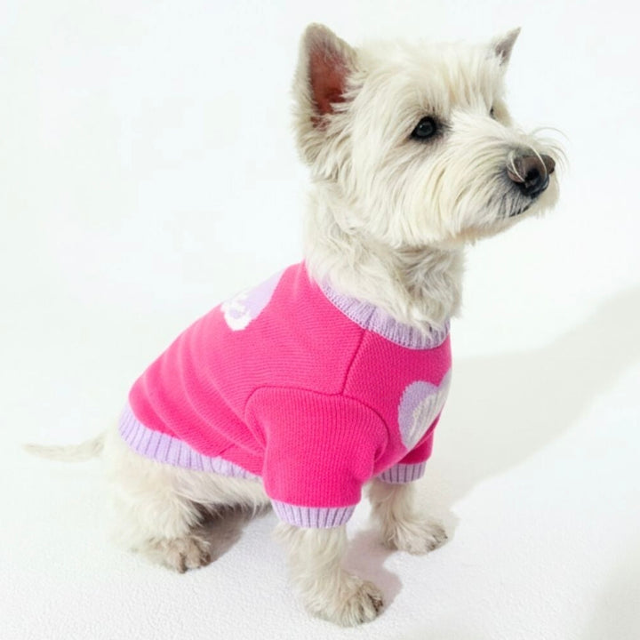 即納【TOOF】Baby Heart Sweater（Pink / Lavender）