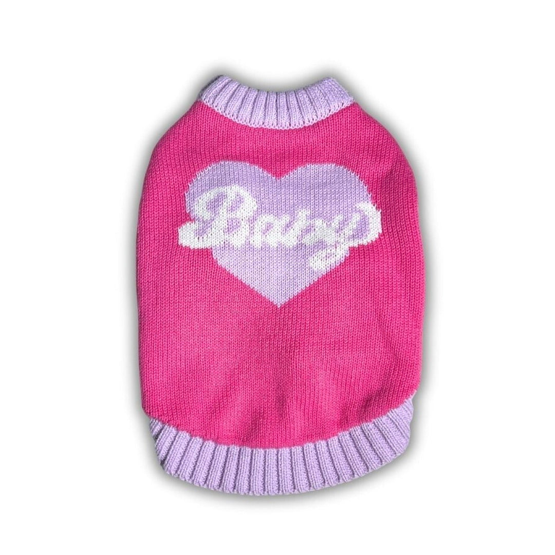 即納【TOOF】Baby Heart Sweater（Pink / Lavender）