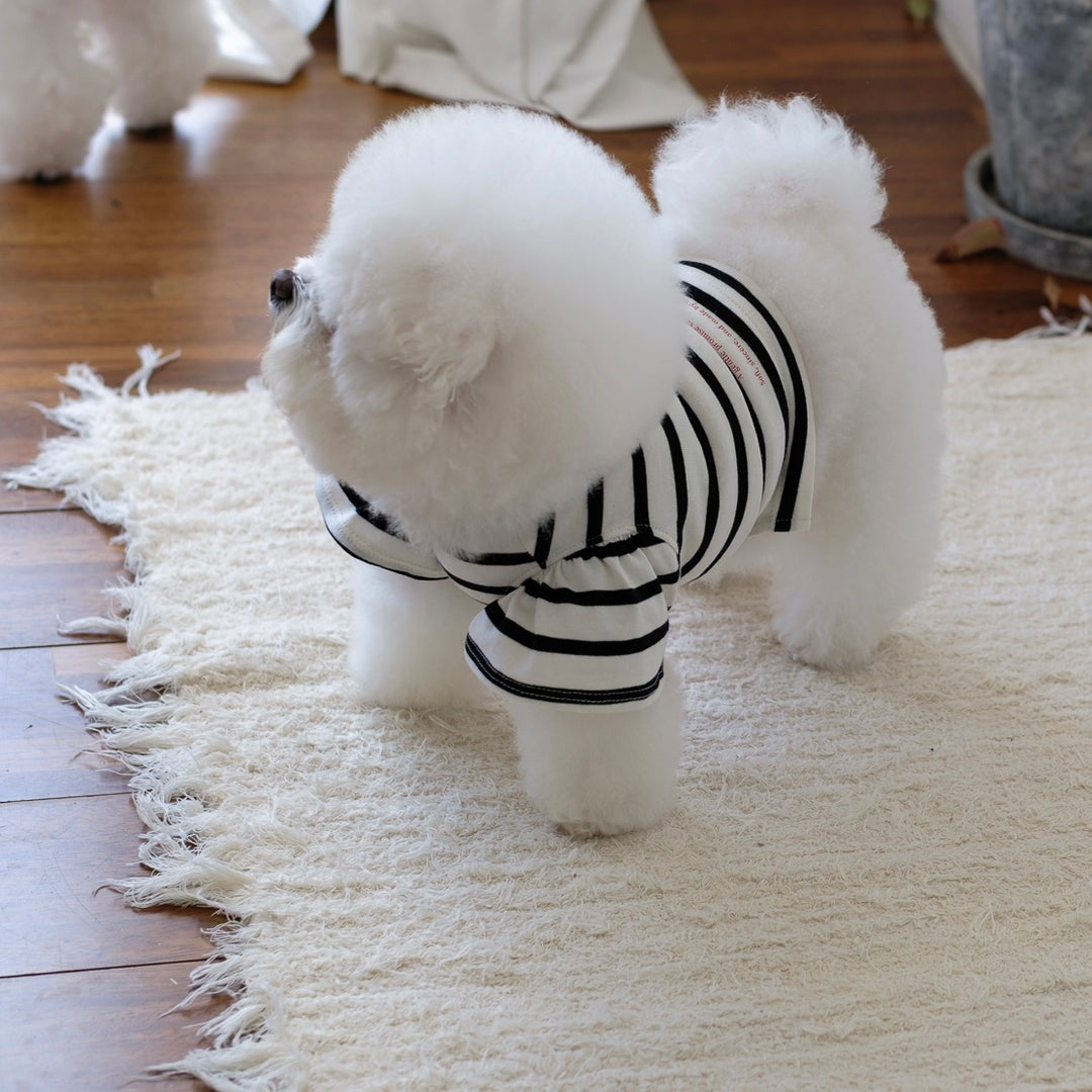 即納【BeBe Breath】Balloon Stripe Top（Ivory）