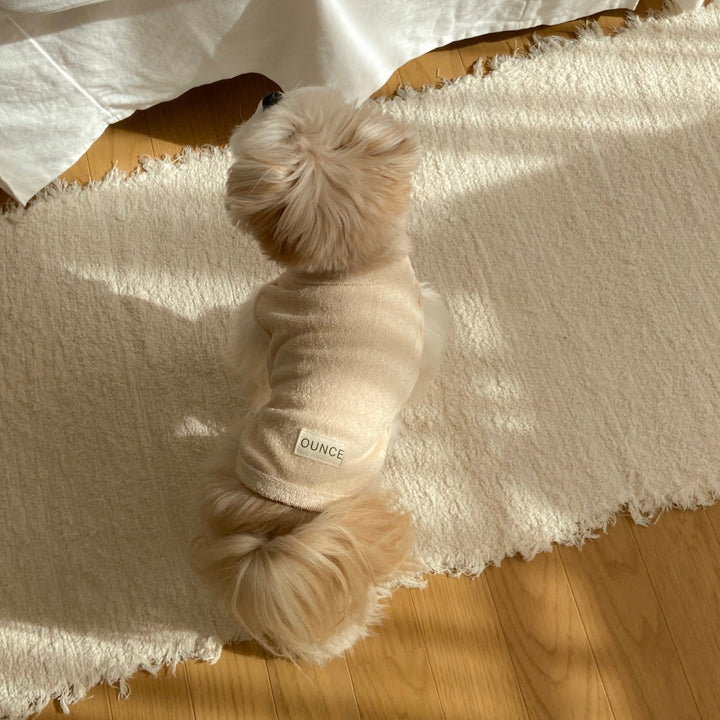 ※予約販売【OUNCE】Teddy Bear Vest & Bonnet（Cream）