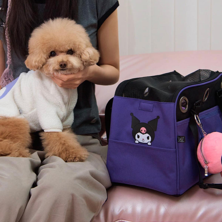 ※予約販売【ARUMARU】KUROMI × ARUMARU Carry Bag（Purple）｜犬用バッグ