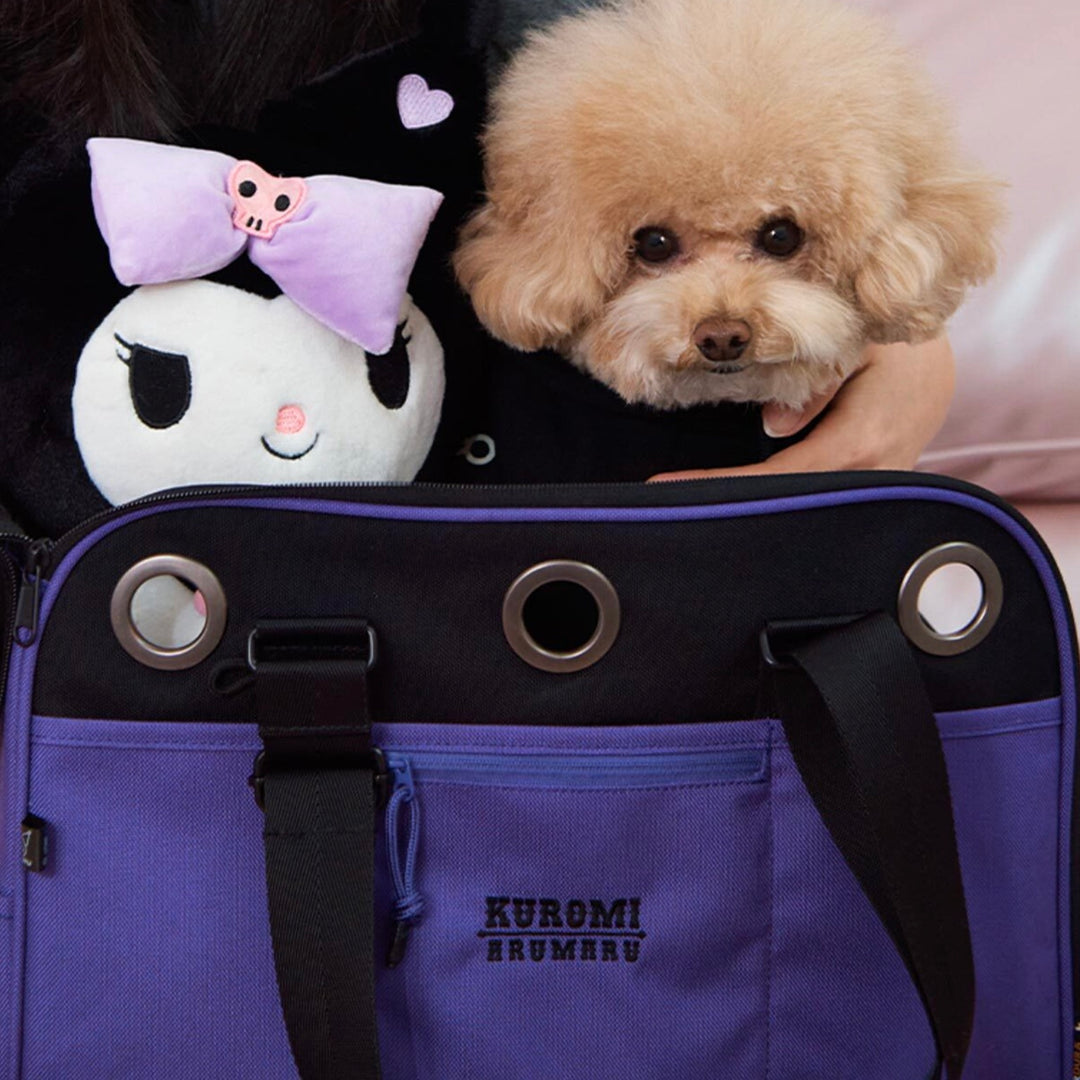 ※予約販売【ARUMARU】KUROMI × ARUMARU Carry Bag（Purple）｜犬用バッグ