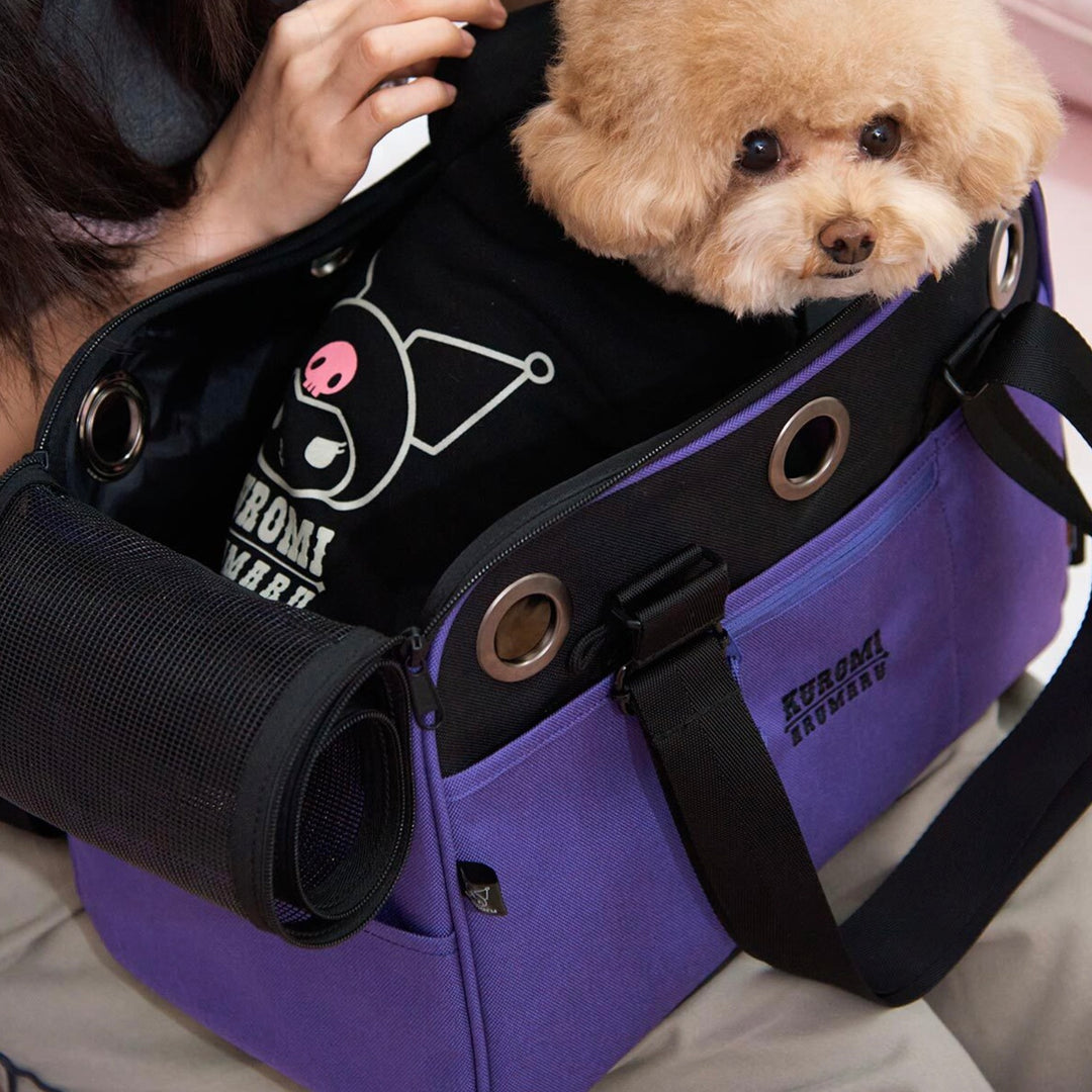 ※予約販売【ARUMARU】KUROMI × ARUMARU Carry Bag（Purple）｜犬用バッグ