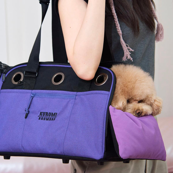 ※予約販売【ARUMARU】KUROMI × ARUMARU Carry Bag（Purple）｜犬用バッグ