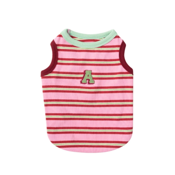 ※予約販売【andblank】A Stitch Stripe Sleeveless（Pink）