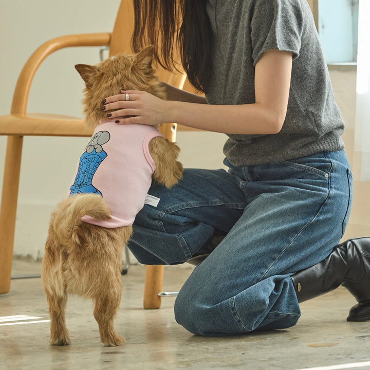 ※予約販売【andblank】Jelly Phant Western Sleeveless（Pink）