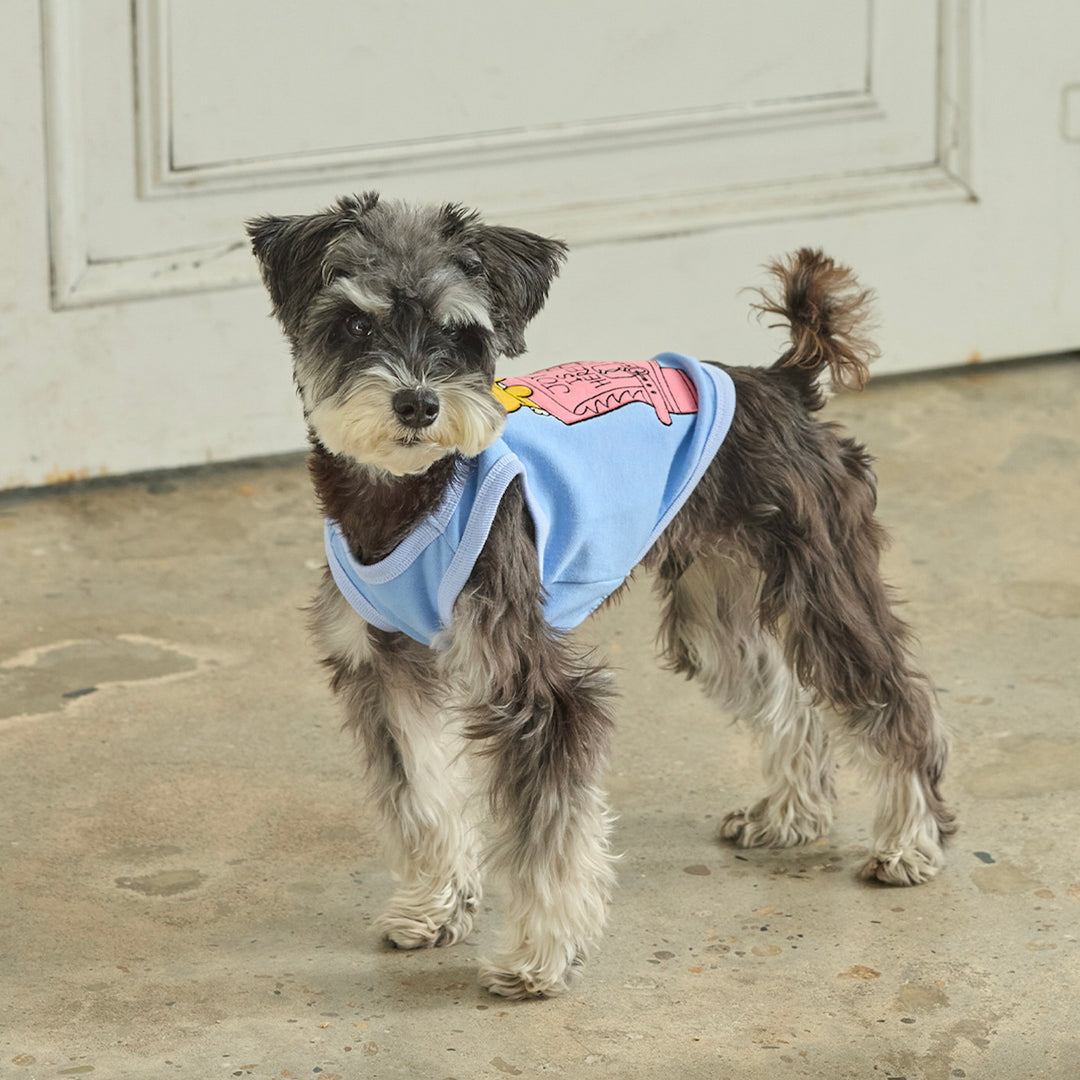 ※予約販売【andblank】Joy Bear Western Sleeveless（Sky Blue）