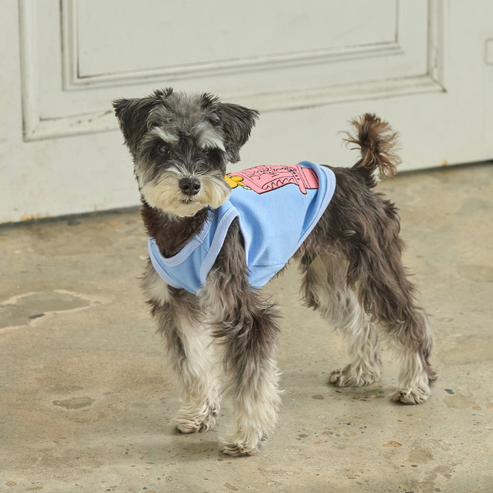 ※予約販売【andblank】Joy Bear Western Sleeveless（Sky Blue）