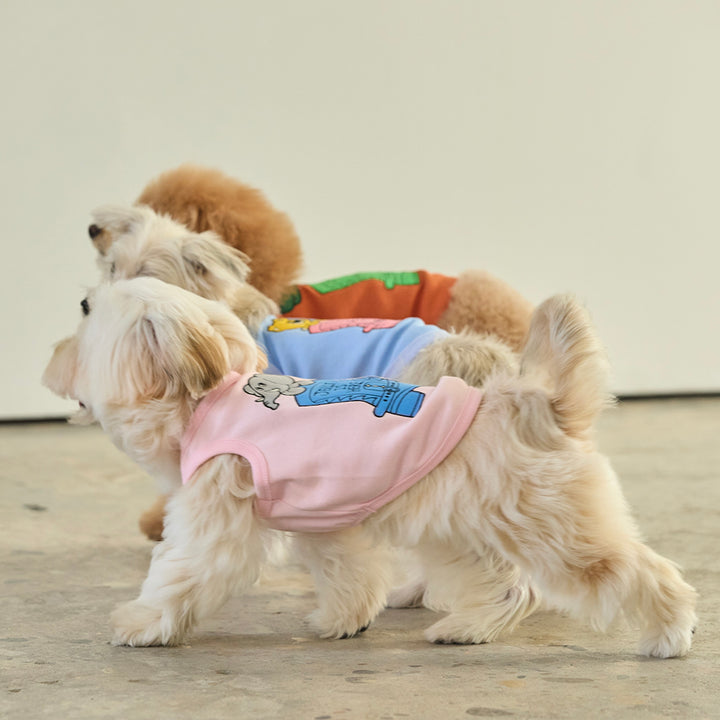 ※予約販売【andblank】Joy Bear Western Sleeveless（Sky Blue）