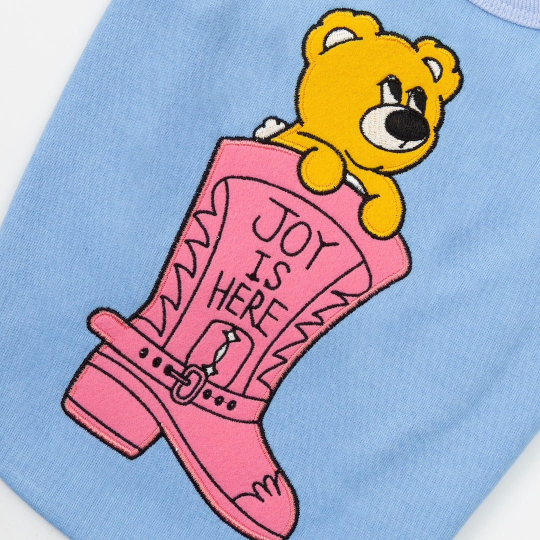 ※予約販売【andblank】Joy Bear Western Sleeveless（Sky Blue）