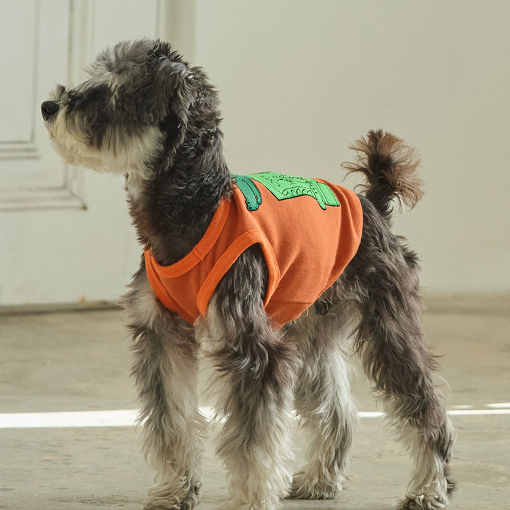 ※予約販売【andblank】Lazy Crocodile Western Sleeveless（Brick）