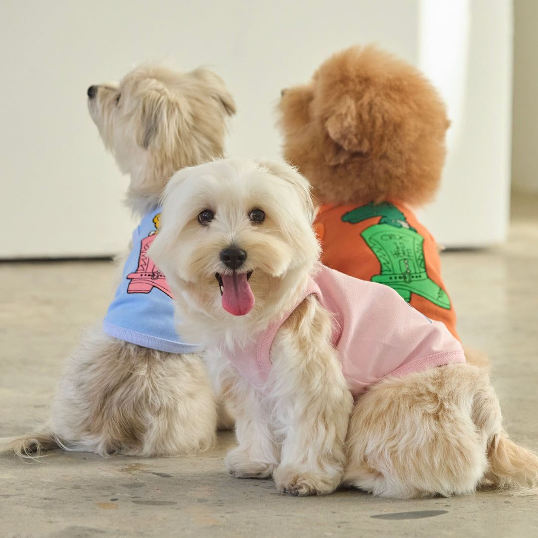 ※予約販売【andblank】Lazy Crocodile Western Sleeveless（Brick）