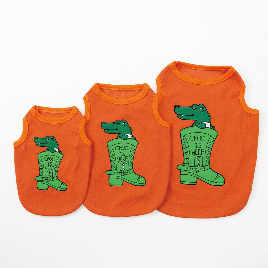 ※予約販売【andblank】Lazy Crocodile Western Sleeveless（Brick）