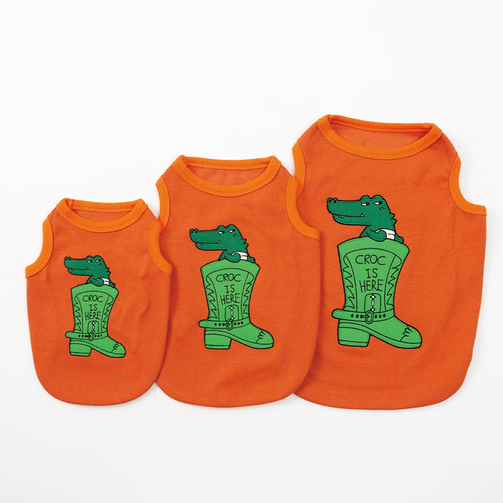 ※予約販売【andblank】Lazy Crocodile Western Sleeveless（Brick）