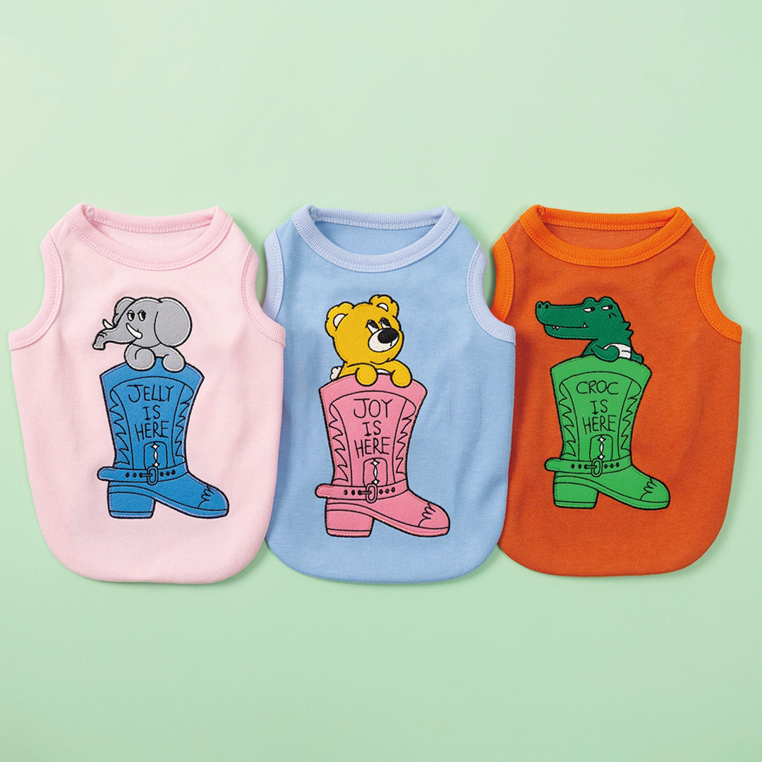 ※予約販売【andblank】Lazy Crocodile Western Sleeveless（Brick）