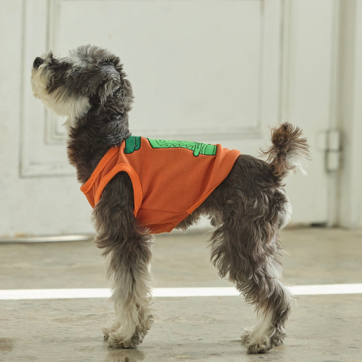 ※予約販売【andblank】Lazy Crocodile Western Sleeveless（Brick）