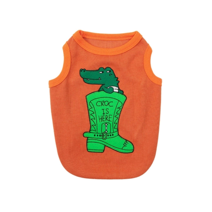 ※予約販売【andblank】Lazy Crocodile Western Sleeveless（Brick）