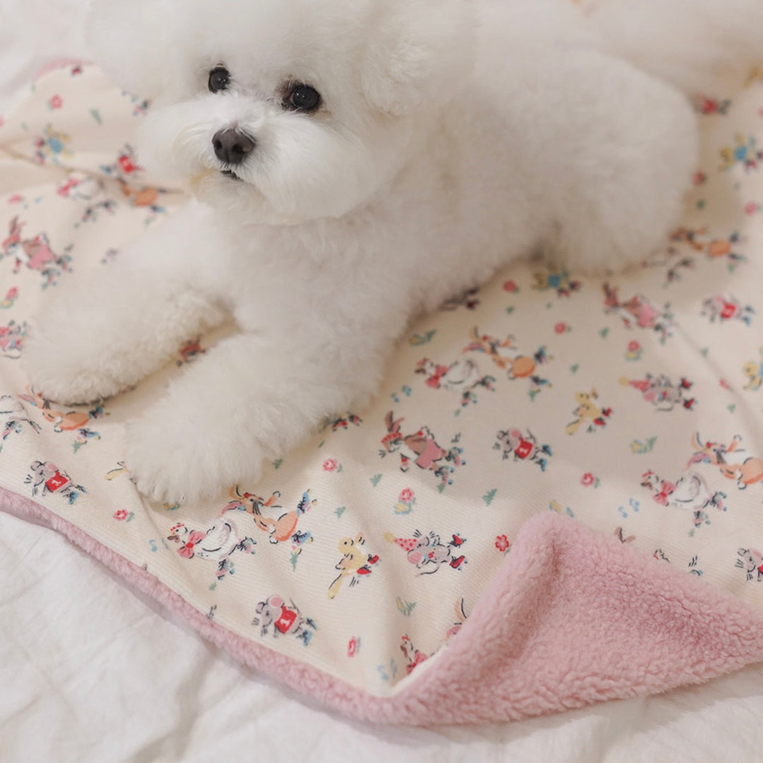 ※予約販売【noutti】Flower Rabbit Cape Blanket（2colors）