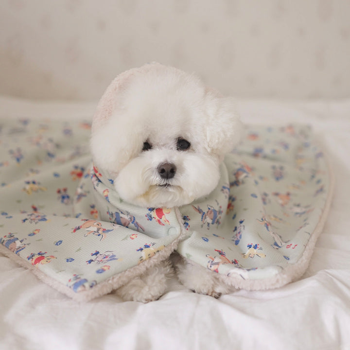 ※予約販売【noutti】Flower Rabbit Cape Blanket（2colors）