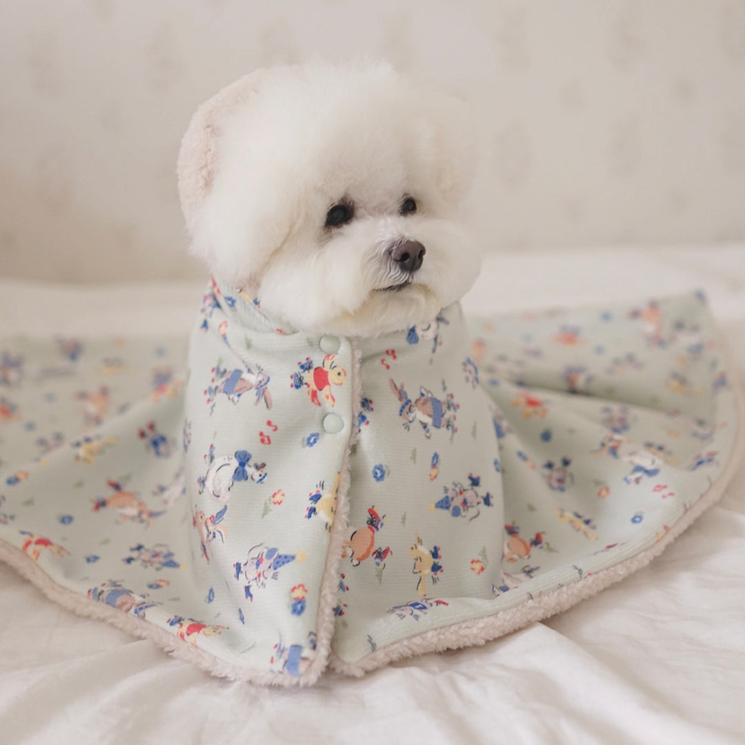 ※予約販売【noutti】Flower Rabbit Cape Blanket（2colors）