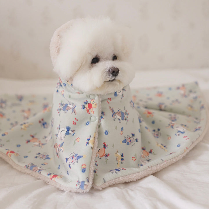 ※予約販売【noutti】Flower Rabbit Cape Blanket（2colors）