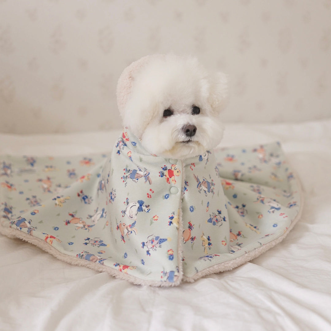 ※予約販売【noutti】Flower Rabbit Cape Blanket（2colors）