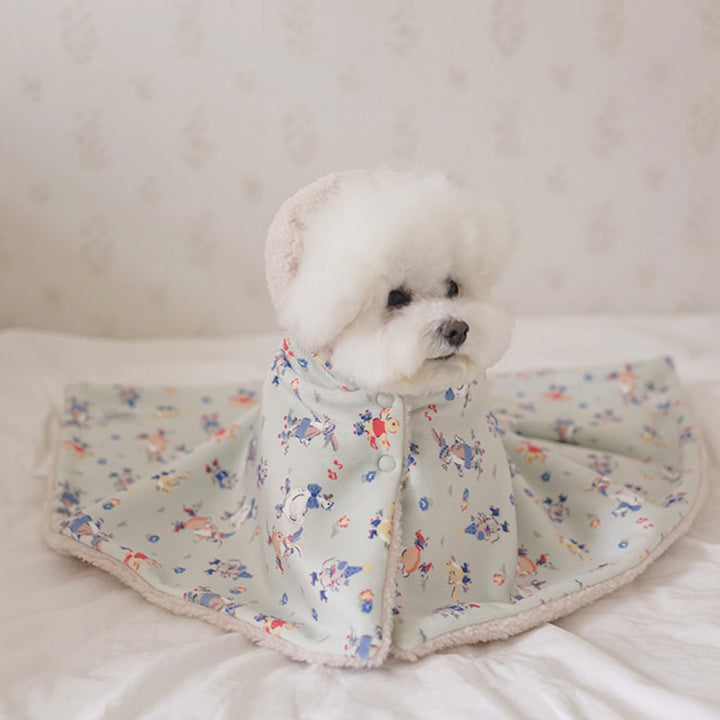 ※予約販売【noutti】Flower Rabbit Cape Blanket（2colors）