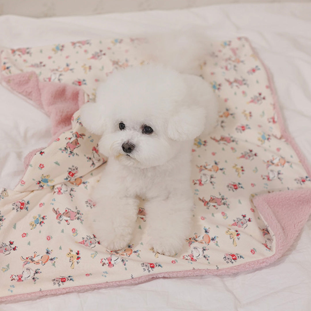 ※予約販売【noutti】Flower Rabbit Cape Blanket（2colors）