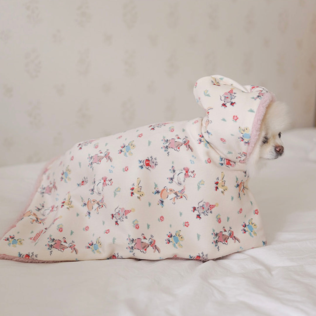 ※予約販売【noutti】Flower Rabbit Cape Blanket（2colors）