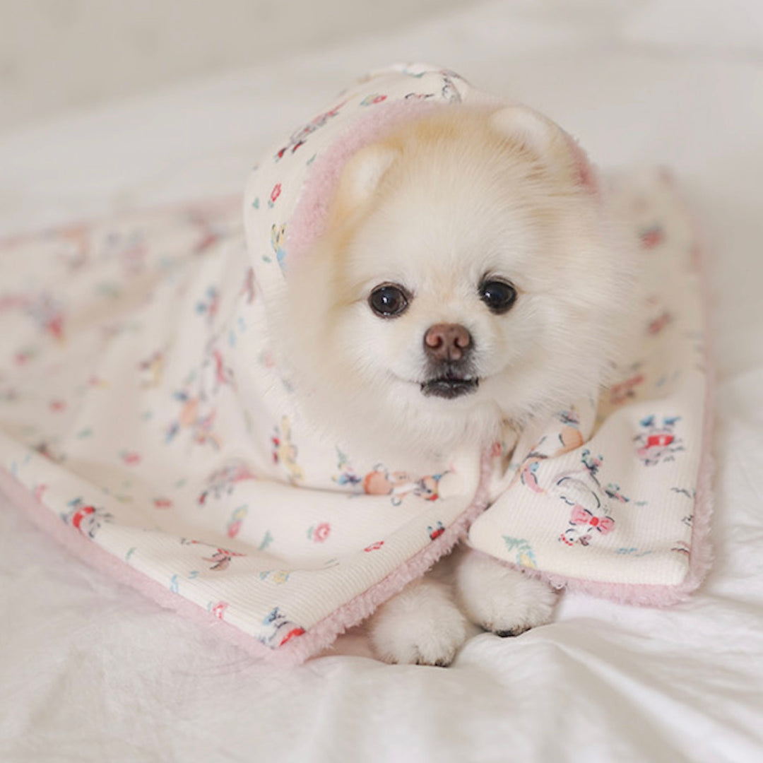 ※予約販売【noutti】Flower Rabbit Cape Blanket（2colors）