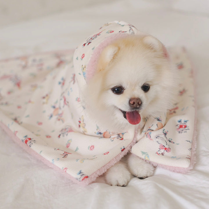 ※予約販売【noutti】Flower Rabbit Cape Blanket（2colors）