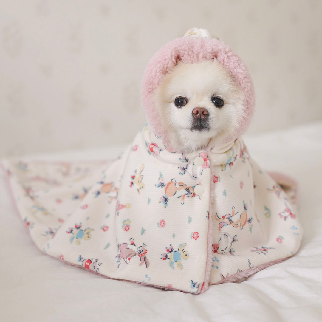 ※予約販売【noutti】Flower Rabbit Cape Blanket（2colors）