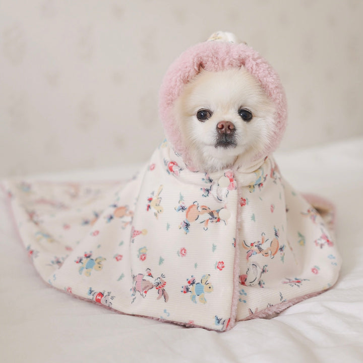 ※予約販売【noutti】Flower Rabbit Cape Blanket（2colors）