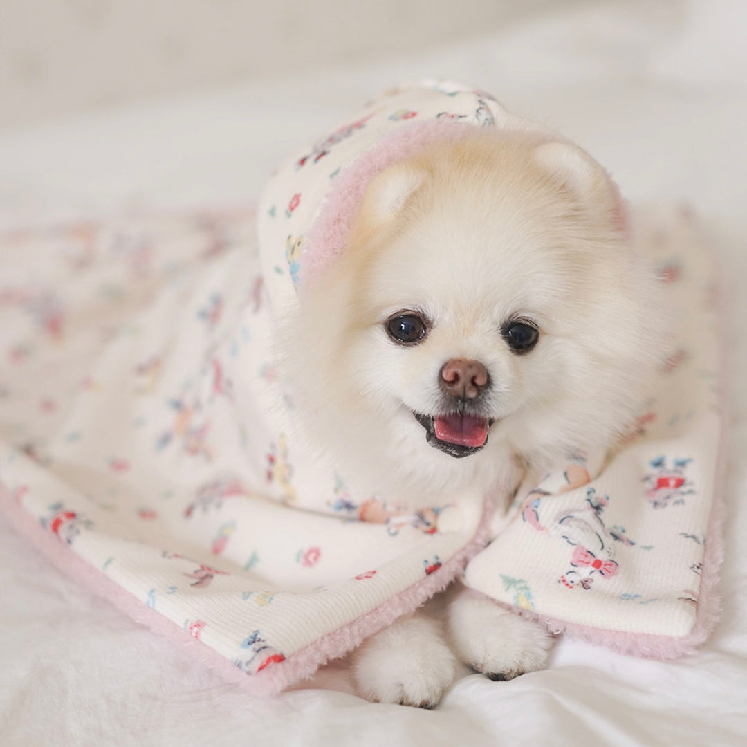 ※予約販売【noutti】Flower Rabbit Cape Blanket（2colors）