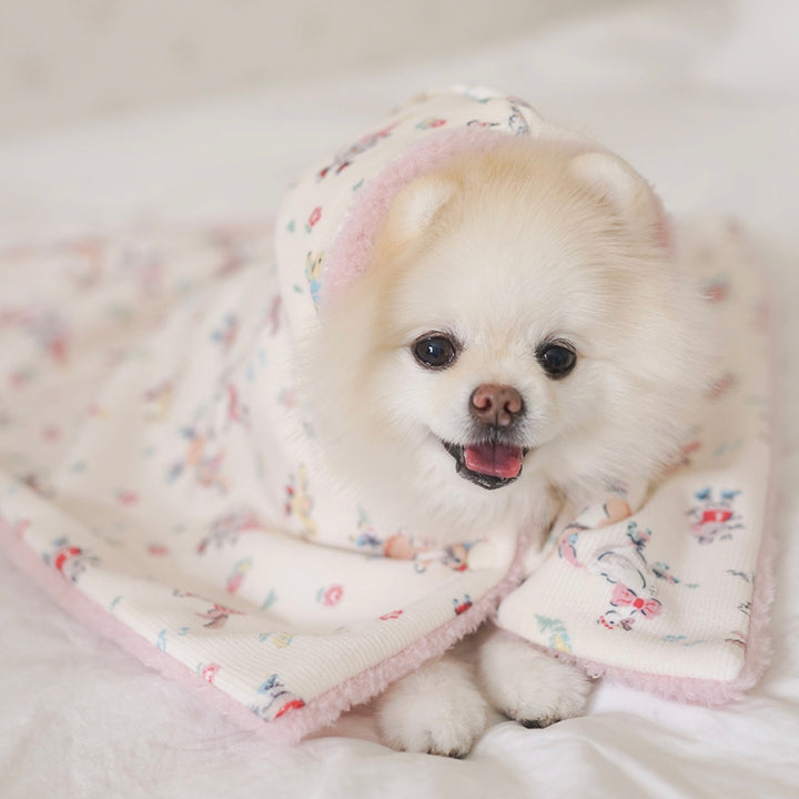 ※予約販売【noutti】Flower Rabbit Cape Blanket（2colors）