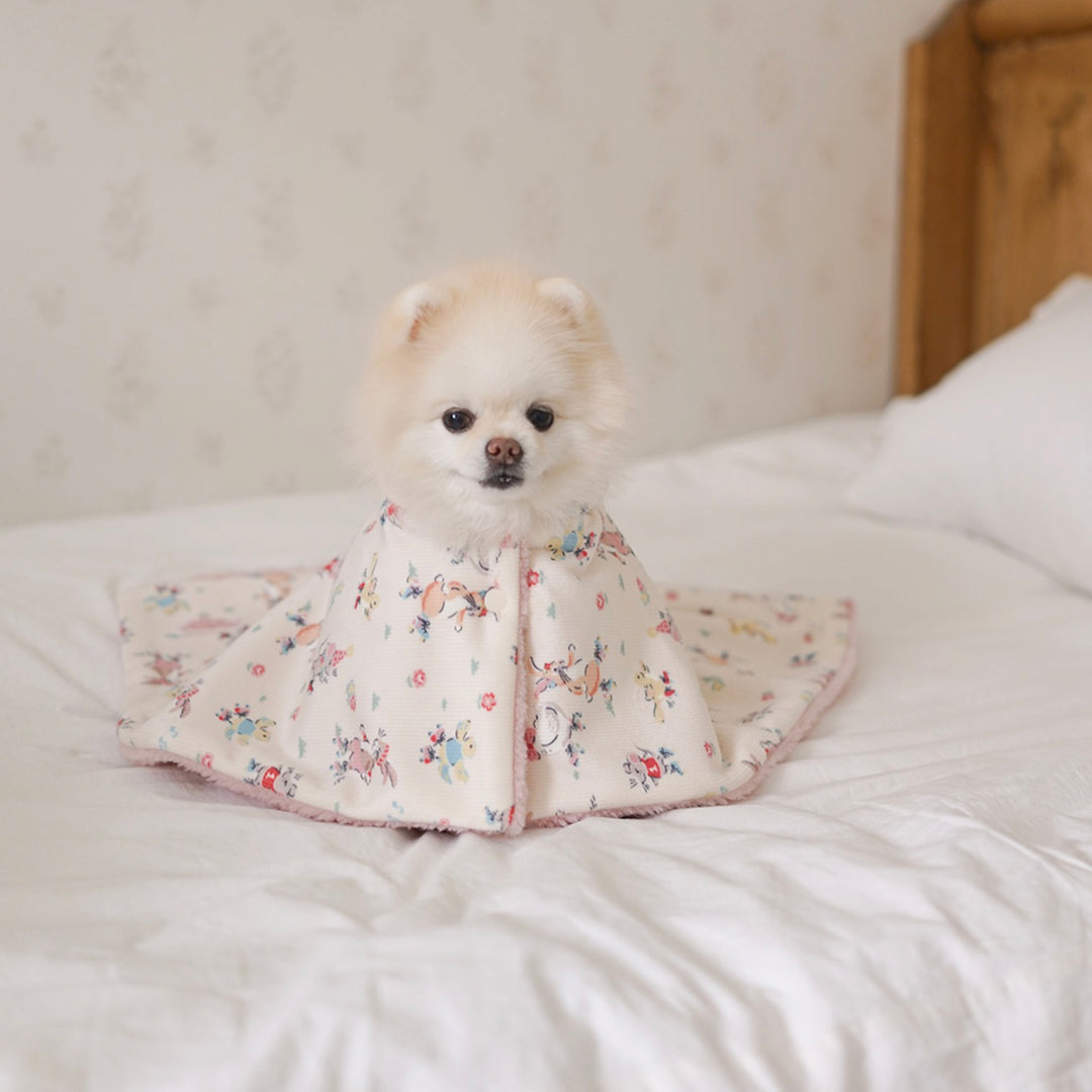 ※予約販売【noutti】Flower Rabbit Cape Blanket（2colors）