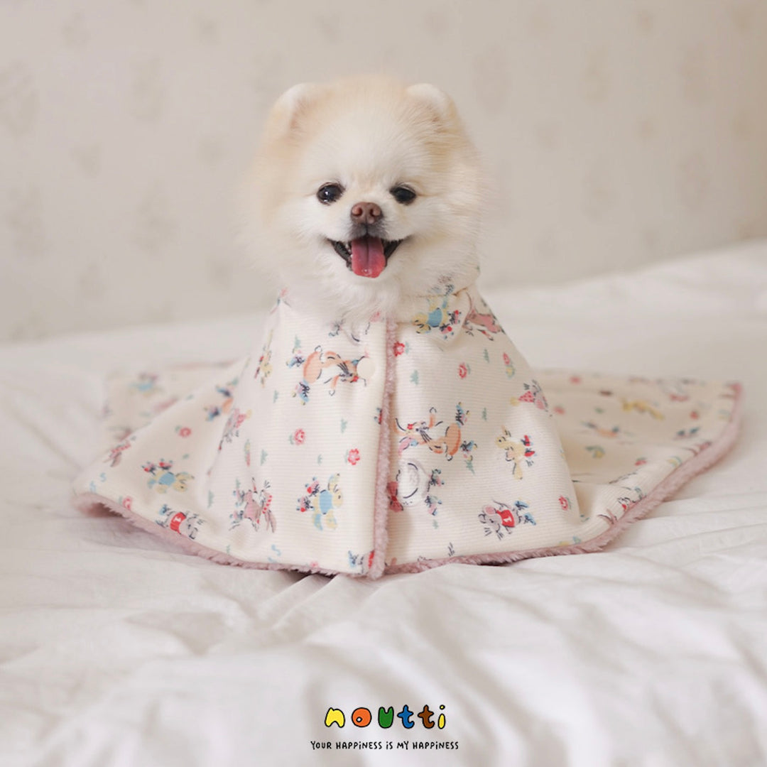 ※予約販売【noutti】Flower Rabbit Cape Blanket（2colors）