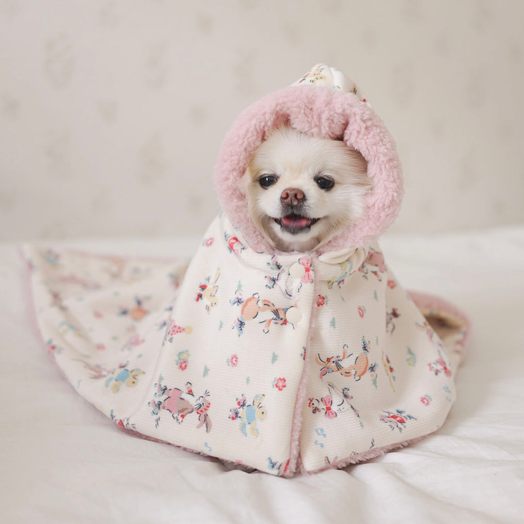 ※予約販売【noutti】Flower Rabbit Cape Blanket（2colors）