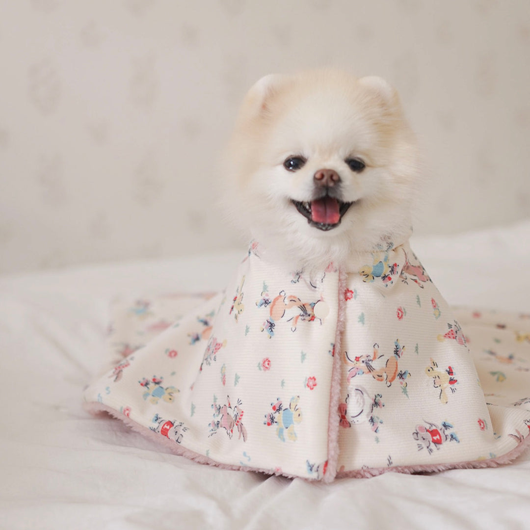 ※予約販売【noutti】Flower Rabbit Cape Blanket（2colors）