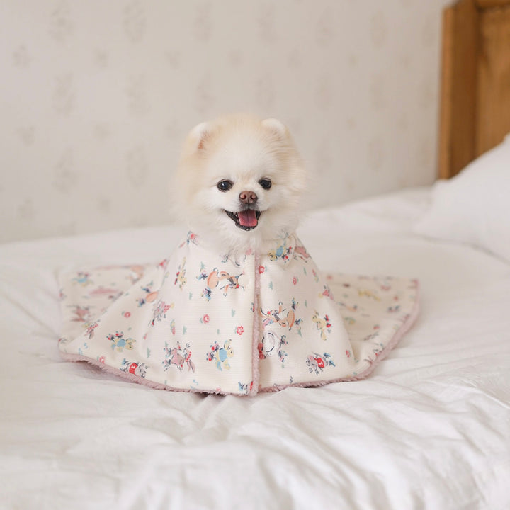 ※予約販売【noutti】Flower Rabbit Cape Blanket（2colors）