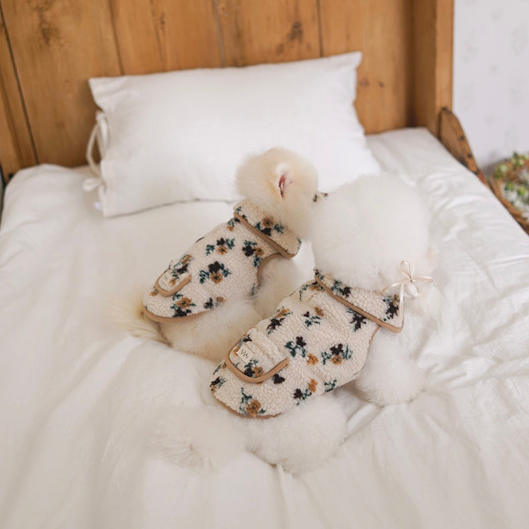 ※予約販売【noutti】MilkTea Flower Vest