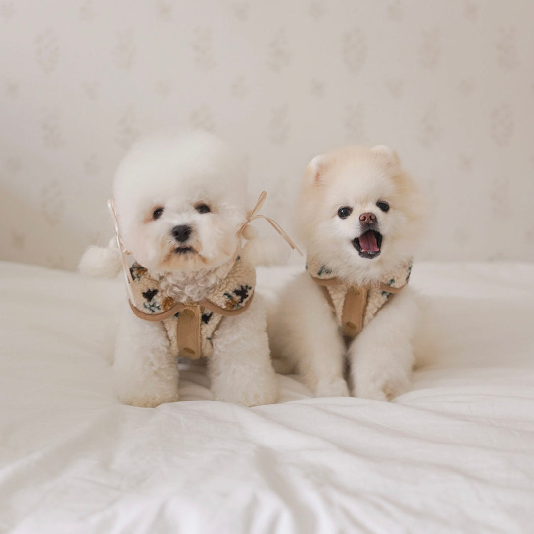 ※予約販売【noutti】MilkTea Flower Vest