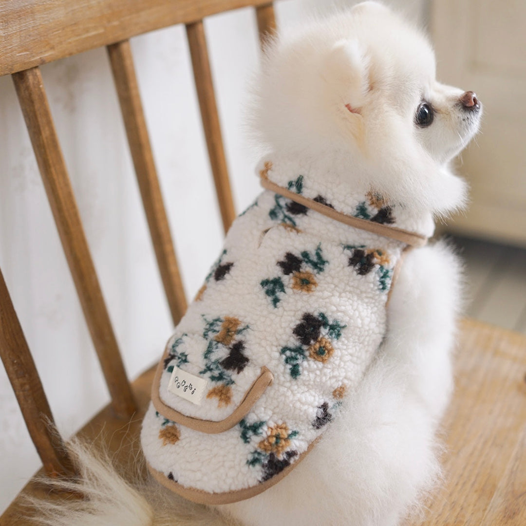 ※予約販売【noutti】MilkTea Flower Vest