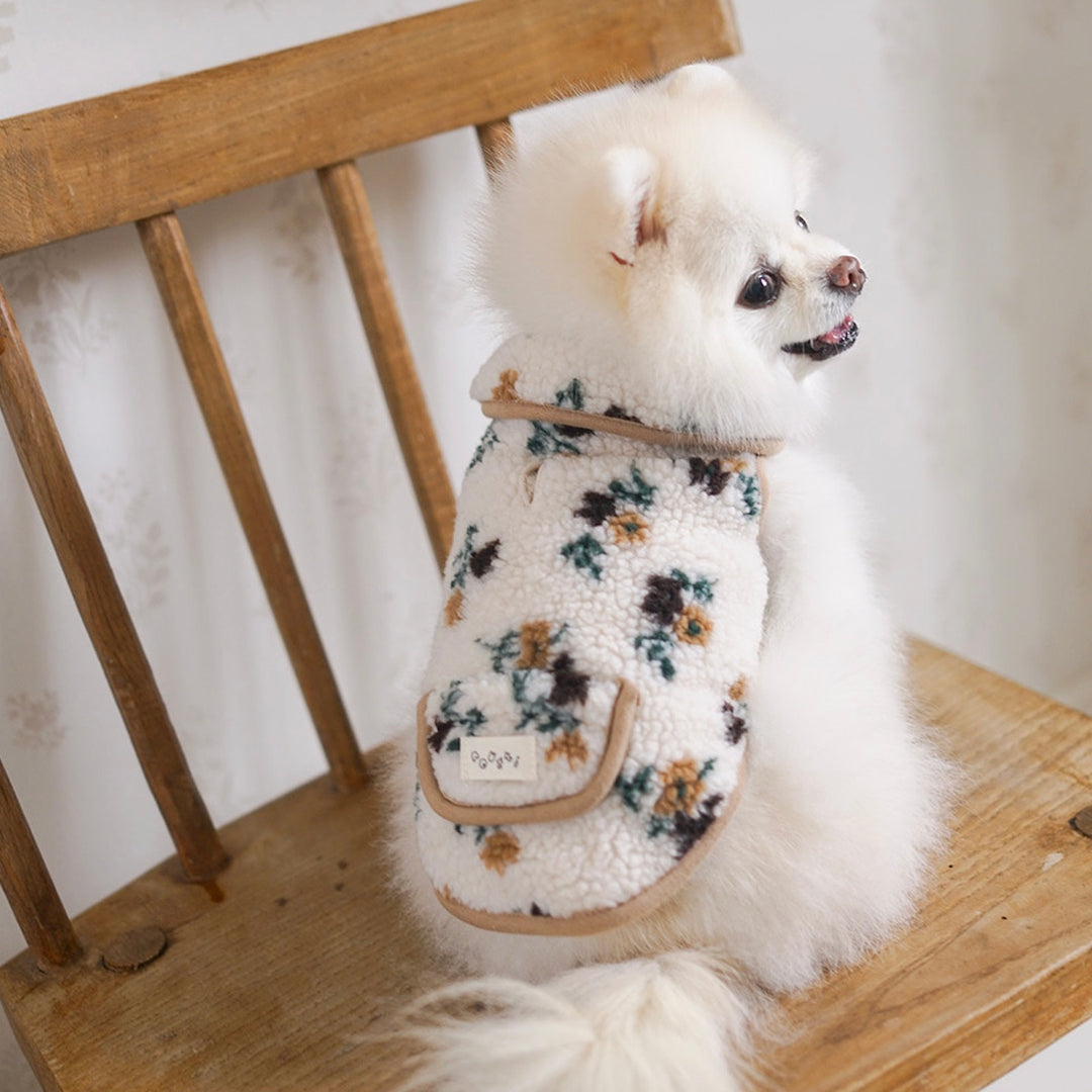 ※予約販売【noutti】MilkTea Flower Vest